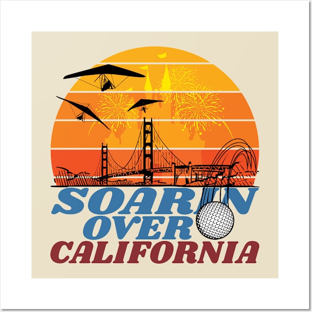 Soarin Over California Attraction Ride Retro Design Wall Art by Joaddo